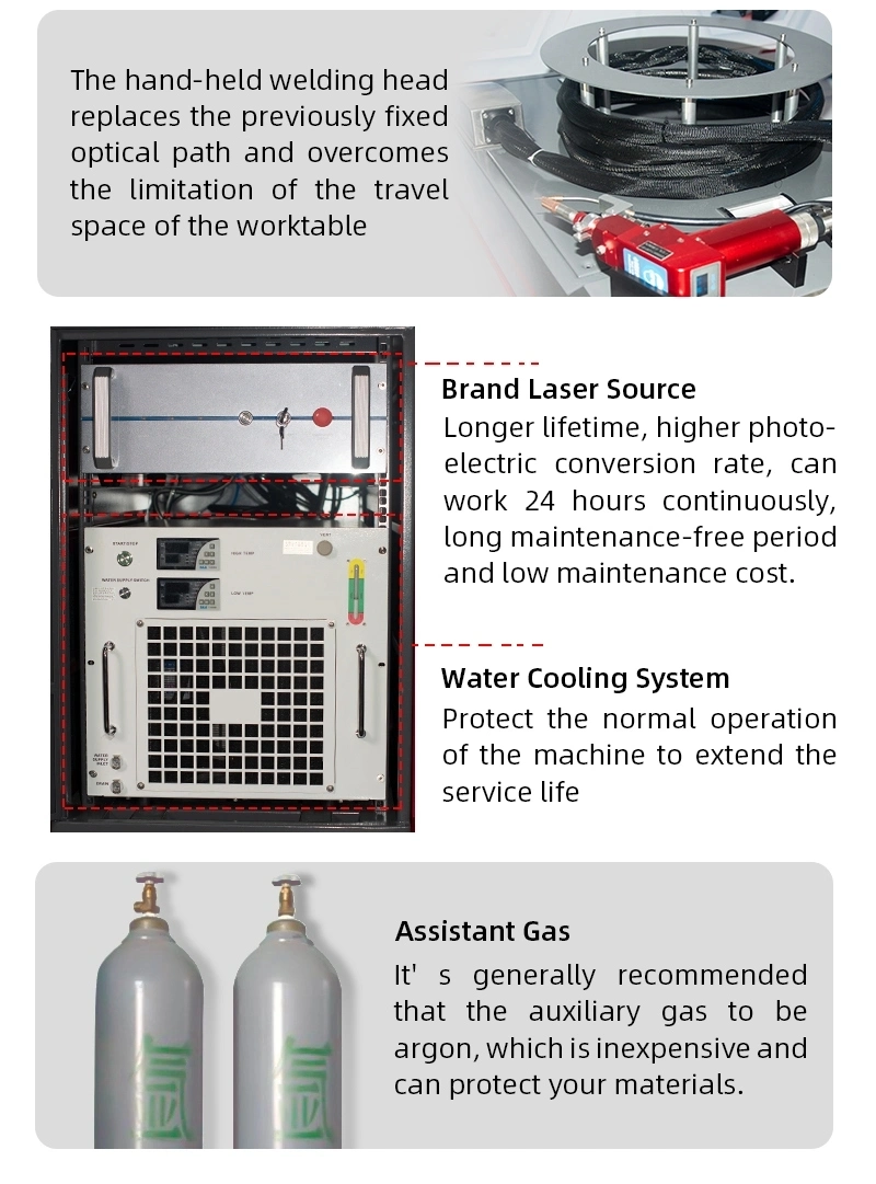 High-Power Hand-Held Laser Derusting Machine Industrial Steel Structure Paint, Oil and Oxidation Layer Cleaning Machine