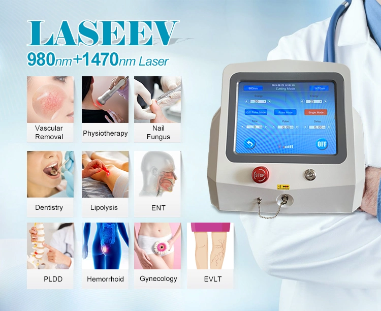 New Arrival 1470nm Portable Liposuction Machine Triangelaser 980 Nm Endolift Laser for Face