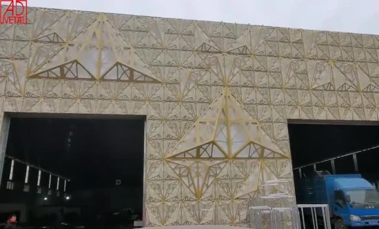 Revêtement de mur en aluminium découpé au laser ignifuge pour la décoration de mur extérieur